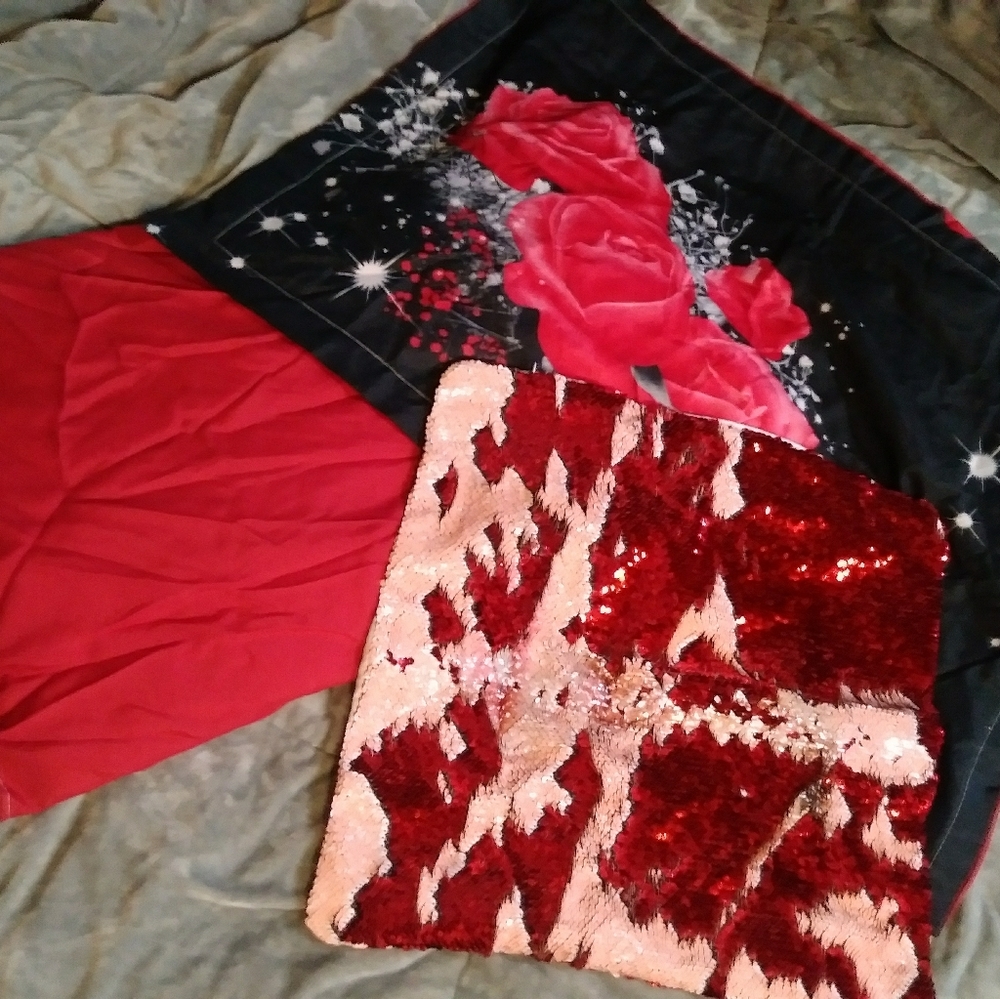 Bedding/pillow case/Queen top sheet/sequin pillow 1) pillow case matches o/items